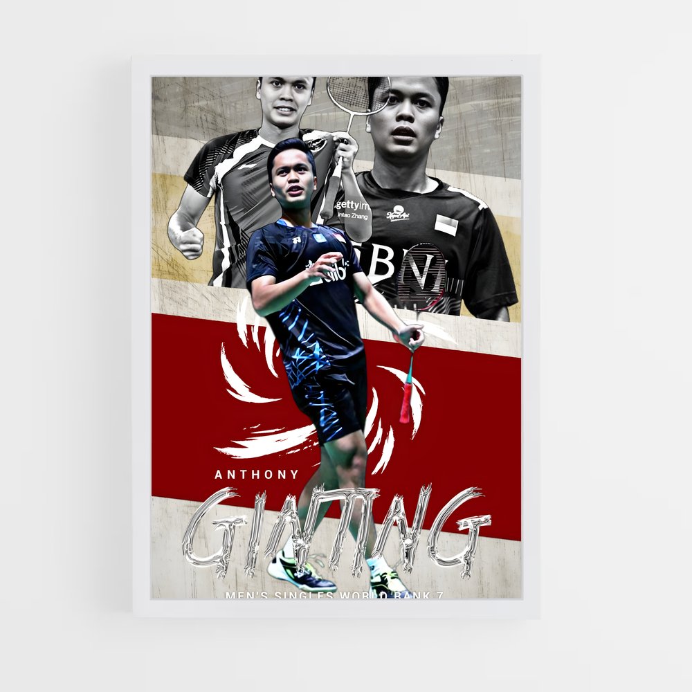 Poster Match de Maîtres – affiche Badminton (vue 3)